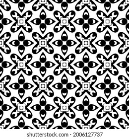 fondo de patrón sin costuras floral.Ornamento geométrico para fondos de paredes y fondos. Negro y blanco 

patrón.