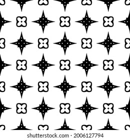 fondo de patrón sin costuras floral.Ornamento geométrico para fondos de paredes y fondos. Negro y blanco 

patrón.