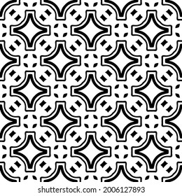 floral seamless pattern background.Geometric ornament for wallpapers and backgrounds. Black and white 

pattern.