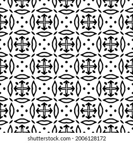 fondo de patrón sin costuras floral.Ornamento geométrico para fondos de paredes y fondos. Negro y blanco 

patrón.