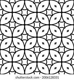 floral seamless pattern background.Geometric ornament for wallpapers and backgrounds. Black and white 

pattern.