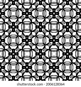 floral seamless pattern background.Geometric ornament for wallpapers and backgrounds. Black and white 

pattern.