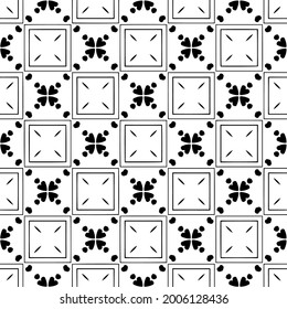 floral seamless pattern background.Geometric ornament for wallpapers and backgrounds. Black and white 

pattern.
