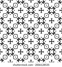 fondo de patrón sin costuras floral.Ornamento geométrico para fondos de paredes y fondos. Negro y blanco 

patrón.