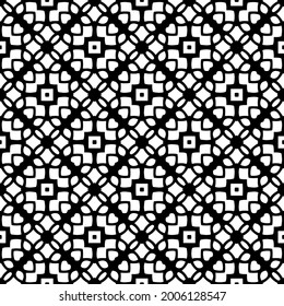 floral seamless pattern background.Geometric ornament for wallpapers and backgrounds. Black and white 

pattern.