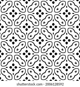 floral seamless pattern background.Geometric ornament for wallpapers and backgrounds. Black and white 

pattern.