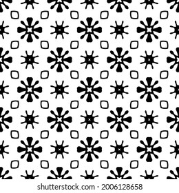 fondo de patrón sin costuras floral.Ornamento geométrico para fondos de paredes y fondos. Negro y blanco 

patrón.
