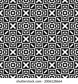 floral seamless pattern background.Geometric ornament for wallpapers and backgrounds. Black and white 

pattern.