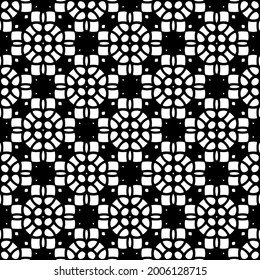 floral seamless pattern background.Geometric ornament for wallpapers and backgrounds. Black and white 

pattern.