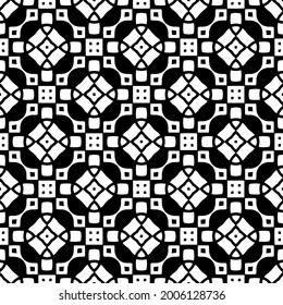 floral seamless pattern background.Geometric ornament for wallpapers and backgrounds. Black and white 

pattern.