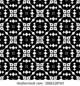 floral seamless pattern background.Geometric ornament for wallpapers and backgrounds. Black and white 

pattern.