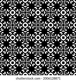 floral seamless pattern background.Geometric ornament for wallpapers and backgrounds. Black and white 

pattern.

