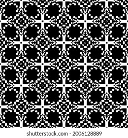 floral seamless pattern background.Geometric ornament for wallpapers and backgrounds. Black and white 

pattern.
