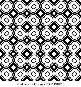 floral seamless pattern background.Geometric ornament for wallpapers and backgrounds. Black and white 

pattern.