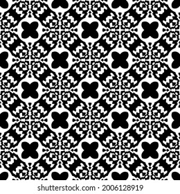 floral seamless pattern background.Geometric ornament for wallpapers and backgrounds. Black and white 

pattern.
