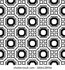 floral seamless pattern background.Geometric ornament for wallpapers and backgrounds. Black and white 

pattern.