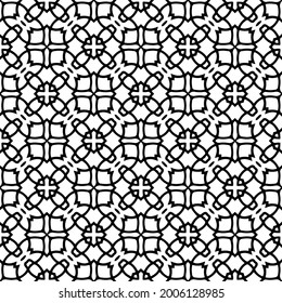 fondo de patrón sin costuras floral.Ornamento geométrico para fondos de paredes y fondos. Negro y blanco 

patrón.