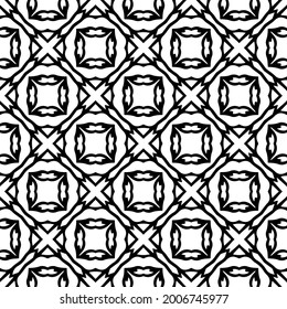 fondo de patrón sin costuras floral.Ornamento geométrico para fondos de paredes y fondos. Patrón blanco y negro.