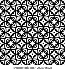 fondo de patrón sin costuras floral.Ornamento geométrico para fondos de paredes y fondos. Patrón blanco y negro.