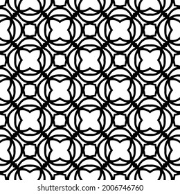 fondo de patrón sin costuras floral.Ornamento geométrico para fondos de paredes y fondos. Patrón blanco y negro.