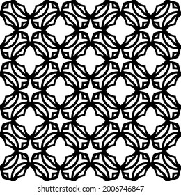 fondo de patrón sin costuras floral.Ornamento geométrico para fondos de paredes y fondos. Patrón blanco y negro.