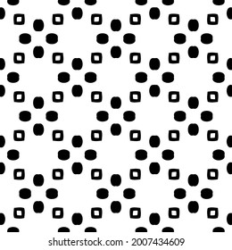 floral seamless pattern background.Geometric ornament for wallpapers and backgrounds. Black and white pattern.