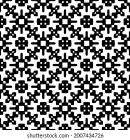 floral seamless pattern background.Geometric ornament for wallpapers and backgrounds. Black and white pattern.