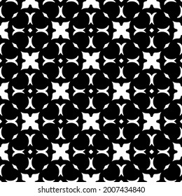 floral seamless pattern background.Geometric ornament for wallpapers and backgrounds. Black and white pattern.