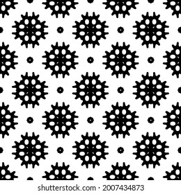 floral seamless pattern background.Geometric ornament for wallpapers and backgrounds. Black and white pattern.