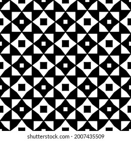 floral seamless pattern background.Geometric ornament for wallpapers and backgrounds. Black and white pattern.