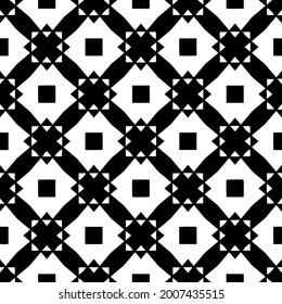 fondo de patrón sin costuras floral.Ornamento geométrico para fondos de paredes y fondos. Patrón blanco y negro.