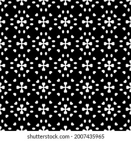 fondo de patrón sin costuras floral.Ornamento geométrico para fondos de paredes y fondos. Patrón blanco y negro.