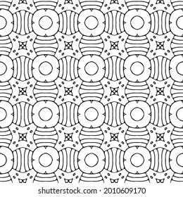 fondo de patrón sin costuras floral.Ornamento geométrico para fondos de paredes y fondos. Patrón blanco y negro.
