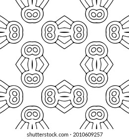 floral seamless pattern background.Geometric ornament for wallpapers and backgrounds. Black and white pattern.
