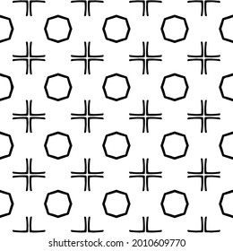 floral seamless pattern background.Geometric ornament for wallpapers and backgrounds. Black and white pattern.
