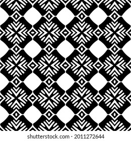fondo de patrón sin costuras floral.Ornamento geométrico para fondos de paredes y fondos. Patrón blanco y negro.