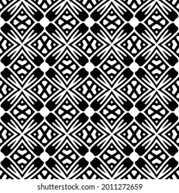 floral seamless pattern background.Geometric ornament for wallpapers and backgrounds. Black and white pattern.