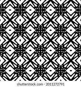 fondo de patrón sin costuras floral.Ornamento geométrico para fondos de paredes y fondos. Patrón blanco y negro.
