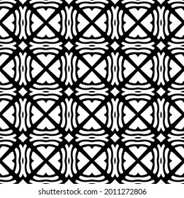floral seamless pattern background.Geometric ornament for wallpapers and backgrounds. Black and white pattern.
