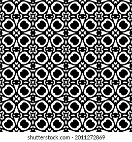 fondo de patrón sin costuras floral.Ornamento geométrico para fondos de paredes y fondos. Patrón blanco y negro.