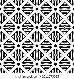 floral seamless pattern background.Geometric ornament for wallpapers and backgrounds. Black and white pattern.