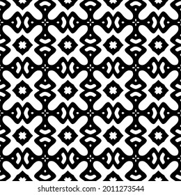 floral seamless pattern background.Geometric ornament for wallpapers and backgrounds. Black and white pattern.