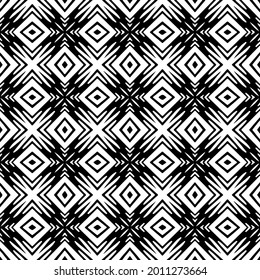 fondo de patrón sin costuras floral.Ornamento geométrico para fondos de paredes y fondos. Patrón blanco y negro.