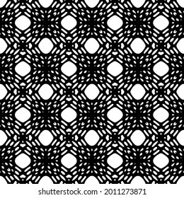 fondo de patrón sin costuras floral.Ornamento geométrico para fondos de paredes y fondos. Patrón blanco y negro.