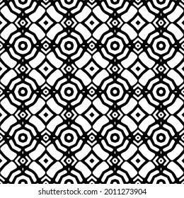 floral seamless pattern background.Geometric ornament for wallpapers and backgrounds. Black and white pattern.