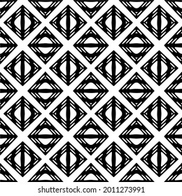 floral seamless pattern background.Geometric ornament for wallpapers and backgrounds. Black and white pattern.