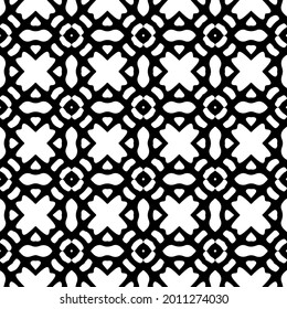 fondo de patrón sin costuras floral.Ornamento geométrico para fondos de paredes y fondos. Patrón blanco y negro.