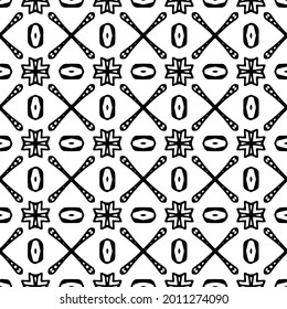 fondo de patrón sin costuras floral.Ornamento geométrico para fondos de paredes y fondos. Patrón blanco y negro.