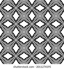 floral seamless pattern background.Geometric ornament for wallpapers and backgrounds. Black and white pattern.