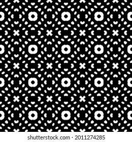 fondo de patrón sin costuras floral.Ornamento geométrico para fondos de paredes y fondos. Patrón blanco y negro.